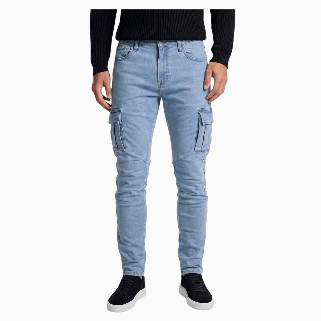 Kent Camden Blue / S STEELE Mid-Waist Cotton Jogger Pants