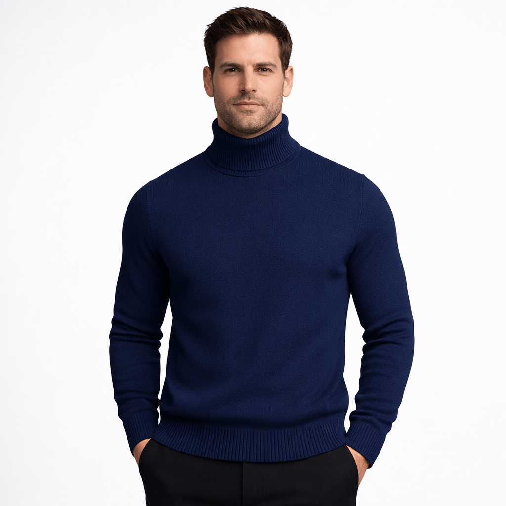Kent Camden Blue / XS BRAD Regular Fit Knit Sweater Turtleneck