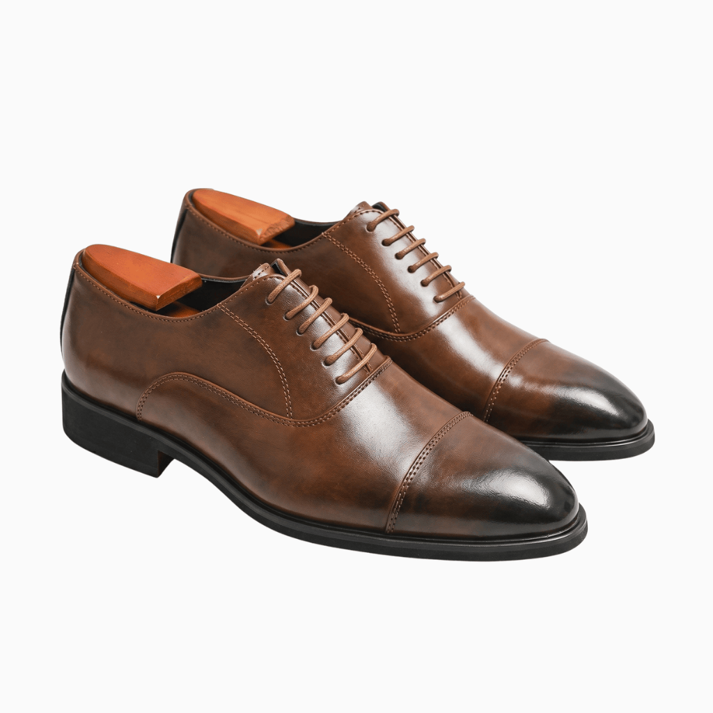 Kent Camden Brown / 4 UK ARCHER Men's Leather Oxford Shoes