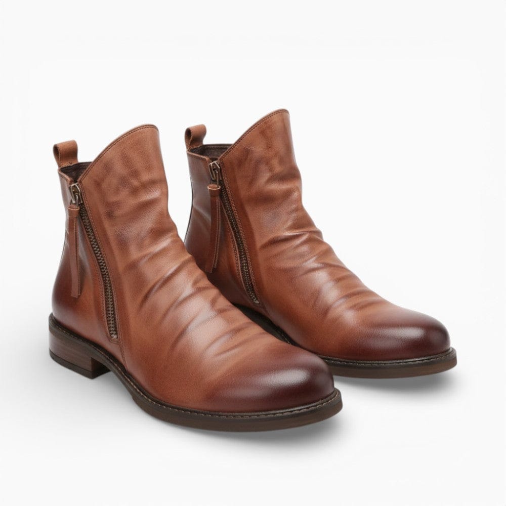 Kent Camden Brown / 4 UK FINN Punk Chelsea Boots with Tassel Detail