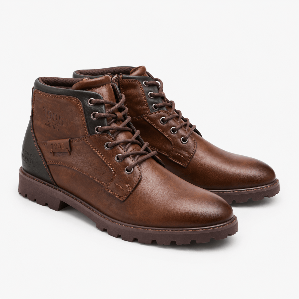 Kent Camden Brown / 5.5 HARVEY Motorcycle Combat Boots
