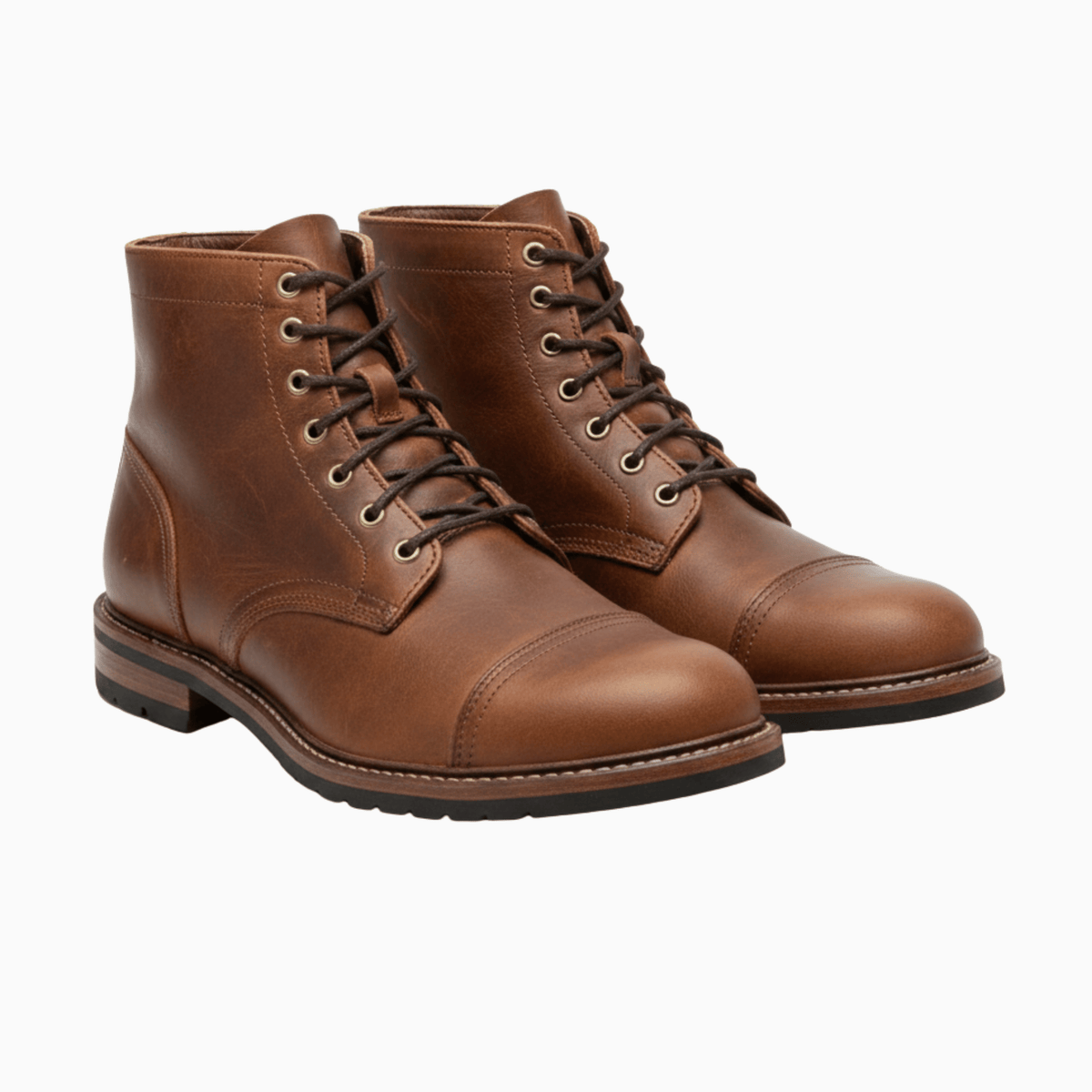 Kent Camden Brown / 6 UK KIT Brown Chelsea Boots High Heel Round Toe