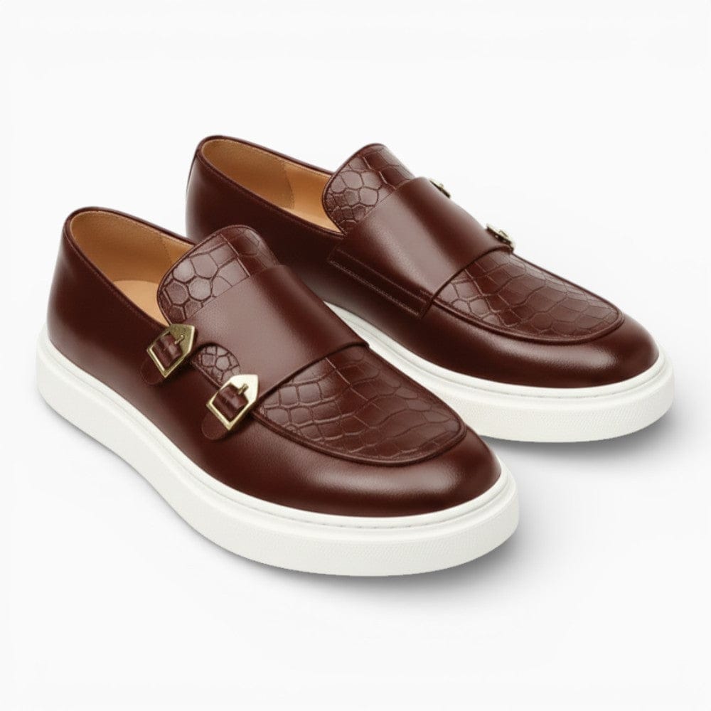 Kent Camden Brown / 6 UK MILES Breathable Leather Slip-On Shoes
