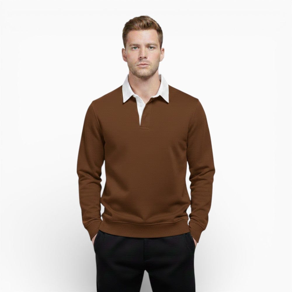 Kent Camden Brown / M TATE Casual Sweatshirt Regular Fit Cotton
