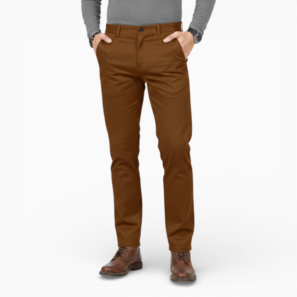 Kent Camden Brown / S NICO Straight-Leg Trousers with Pockets