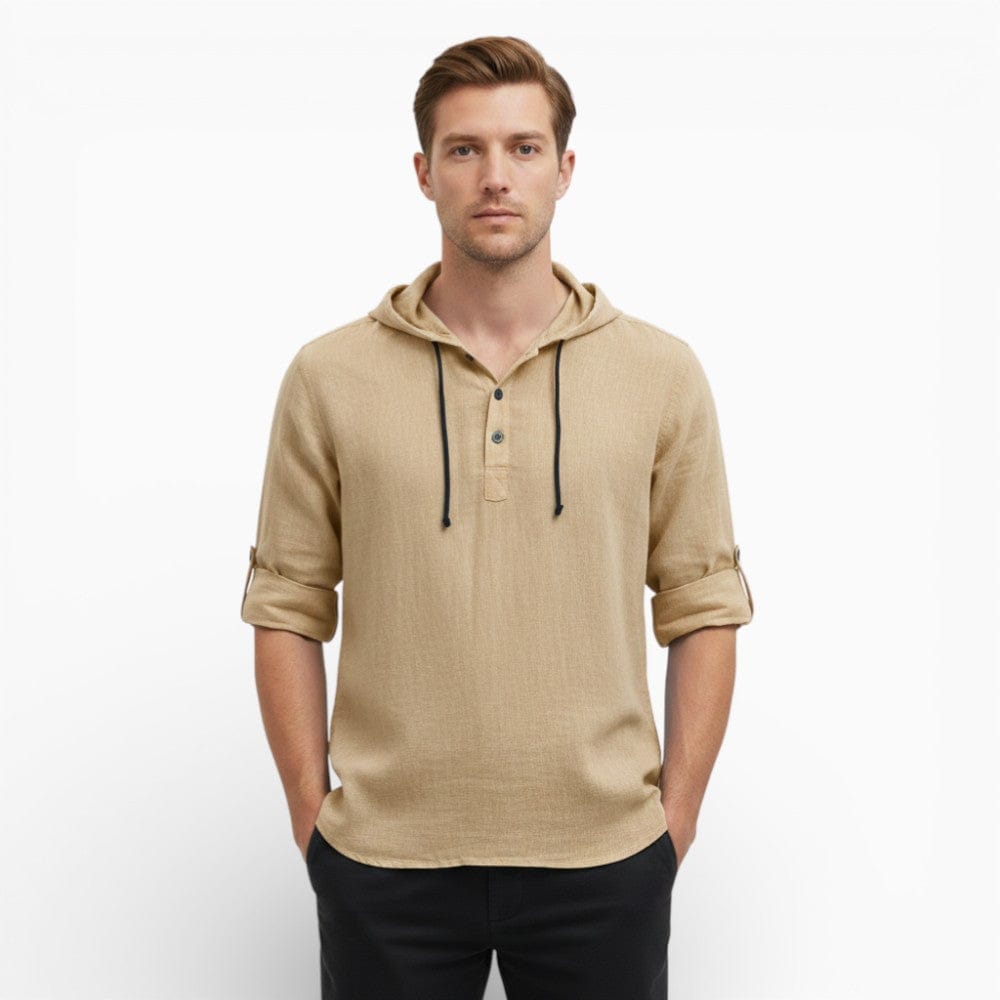 Kent Camden Brown / S OSCAR Soft V-neck Hoodie T-shirt