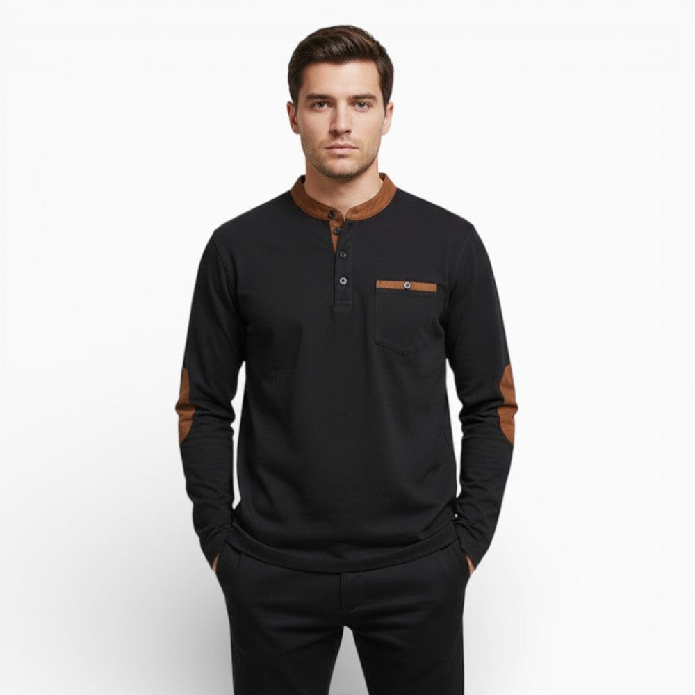 Kent Camden Brown / S REECE Casual Batik Shirt, Zipper, Collared