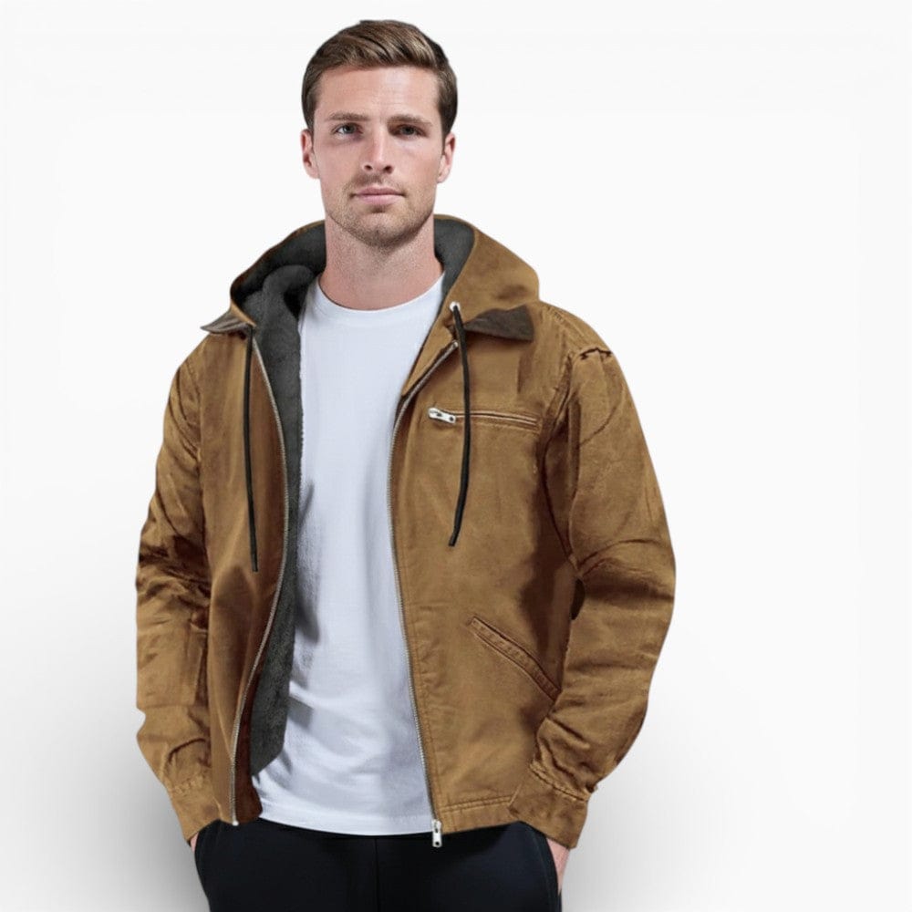 Kent Camden Brown / S RYAN Oversized Cotton Polyester Jacket