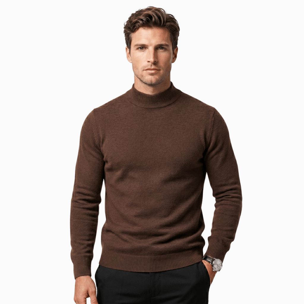 Kent Camden Brown / S TYLER High Collar Cotton Sweater