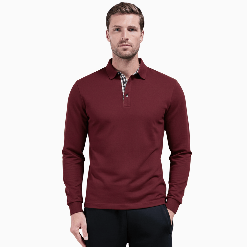 Kent Camden Burgundy / S PAUL Basic Polo Shirt, Polyester Cotton Blend