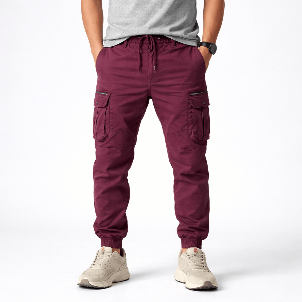 Kent Camden Burgundy / S Peter Regular Fit Cotton Pants