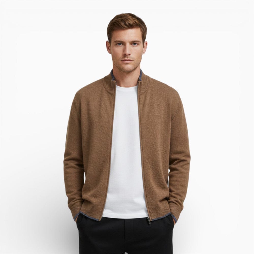 Kent Camden Camel / S MILES Zippered Knit Vest