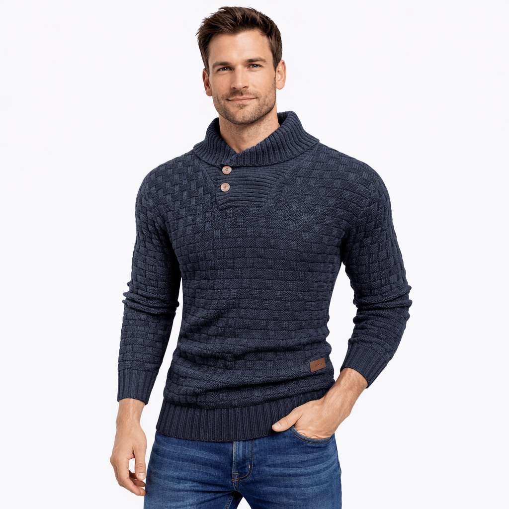 Kent Camden Charcoal / S ROWAN Solid Knit Sweater Polyester