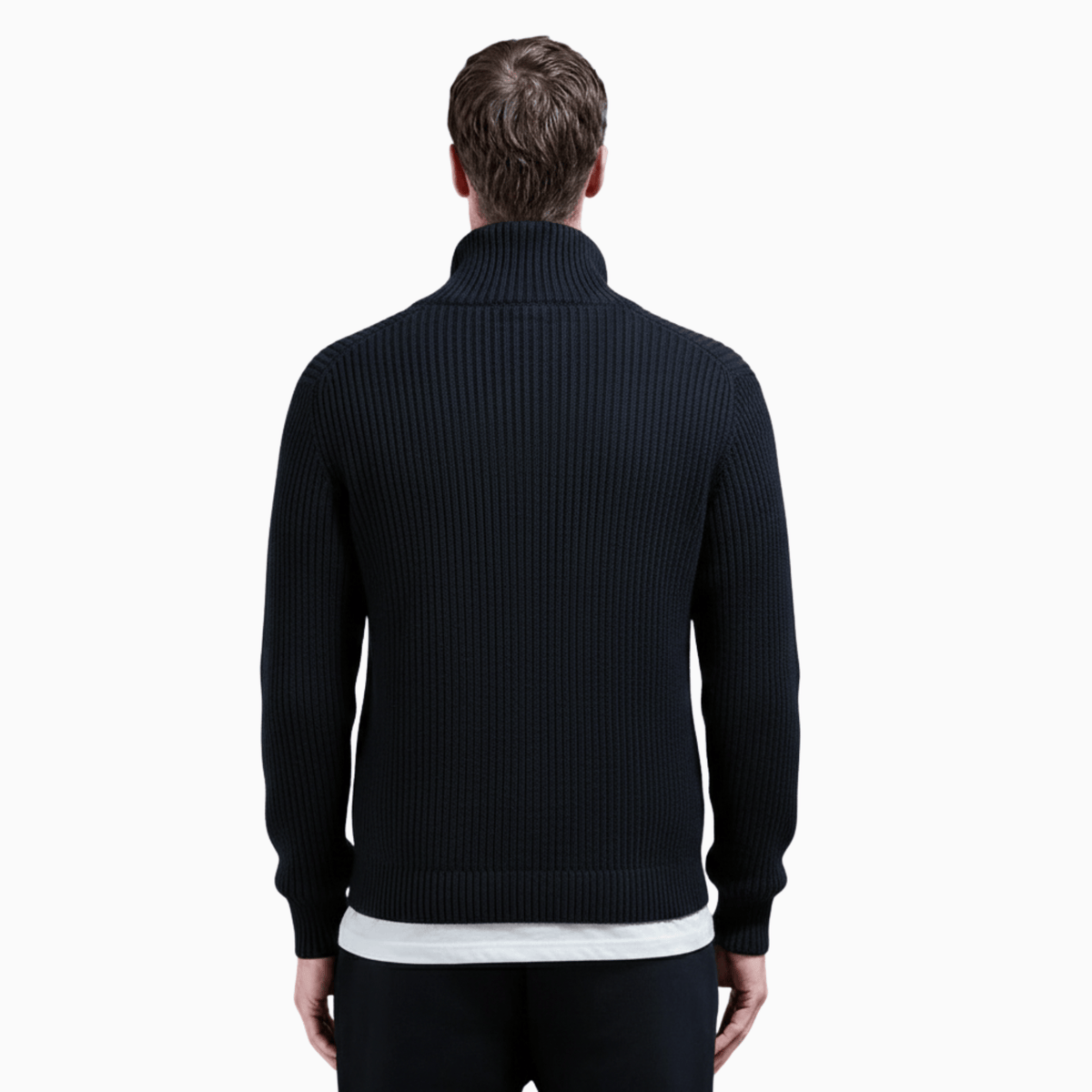 Kent Camden CLARK Wool Cardigan, Collared Neck, Button Closure