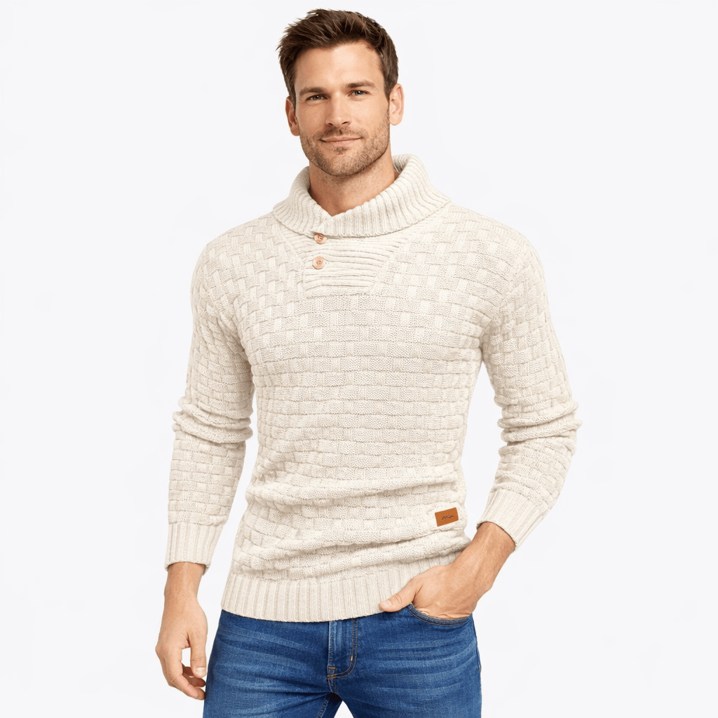 Kent Camden Cream / S ROWAN Solid Knit Sweater Polyester
