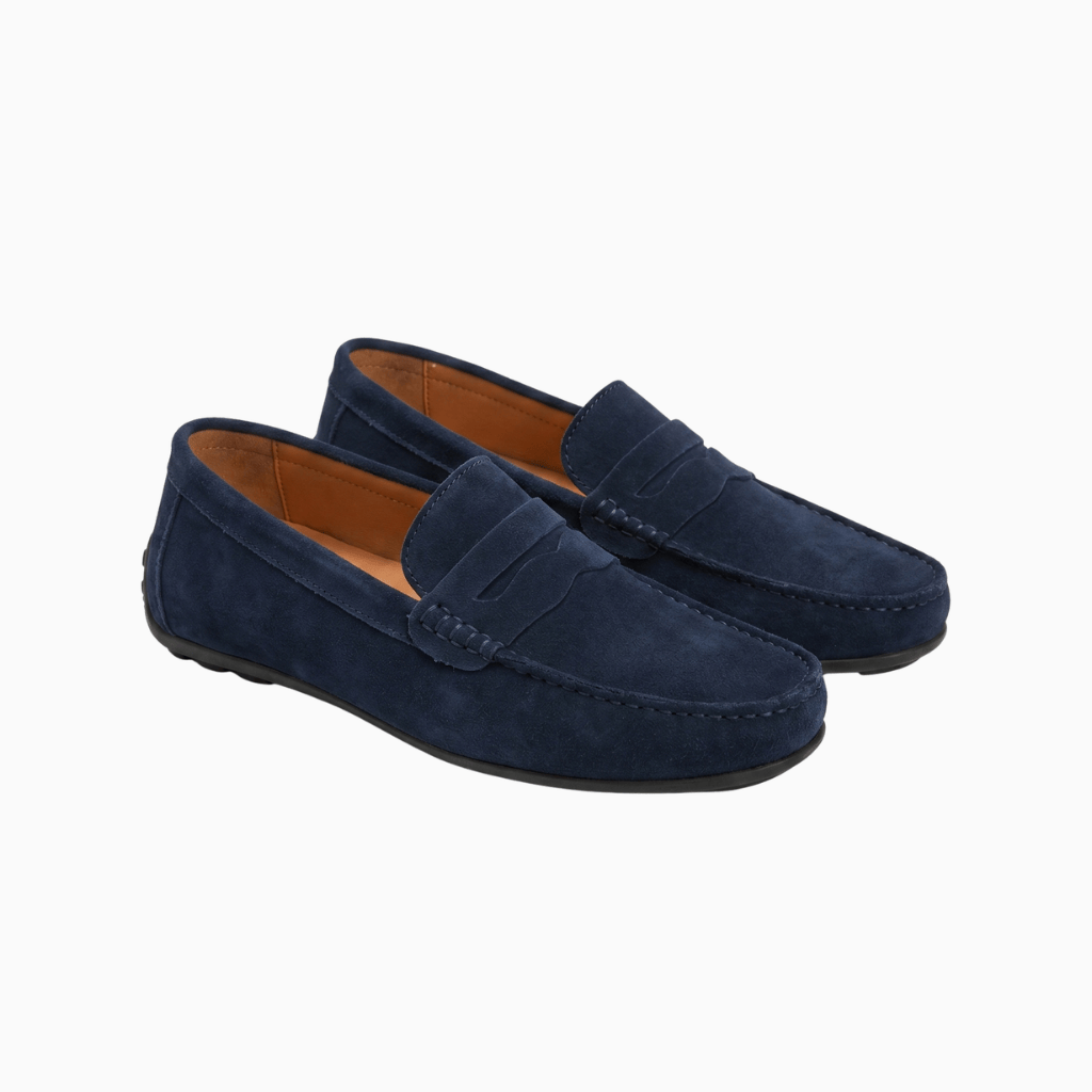 Kent Camden Dark Blue / 5 UK REX Casual Loafers Suede Upper Latex Insole