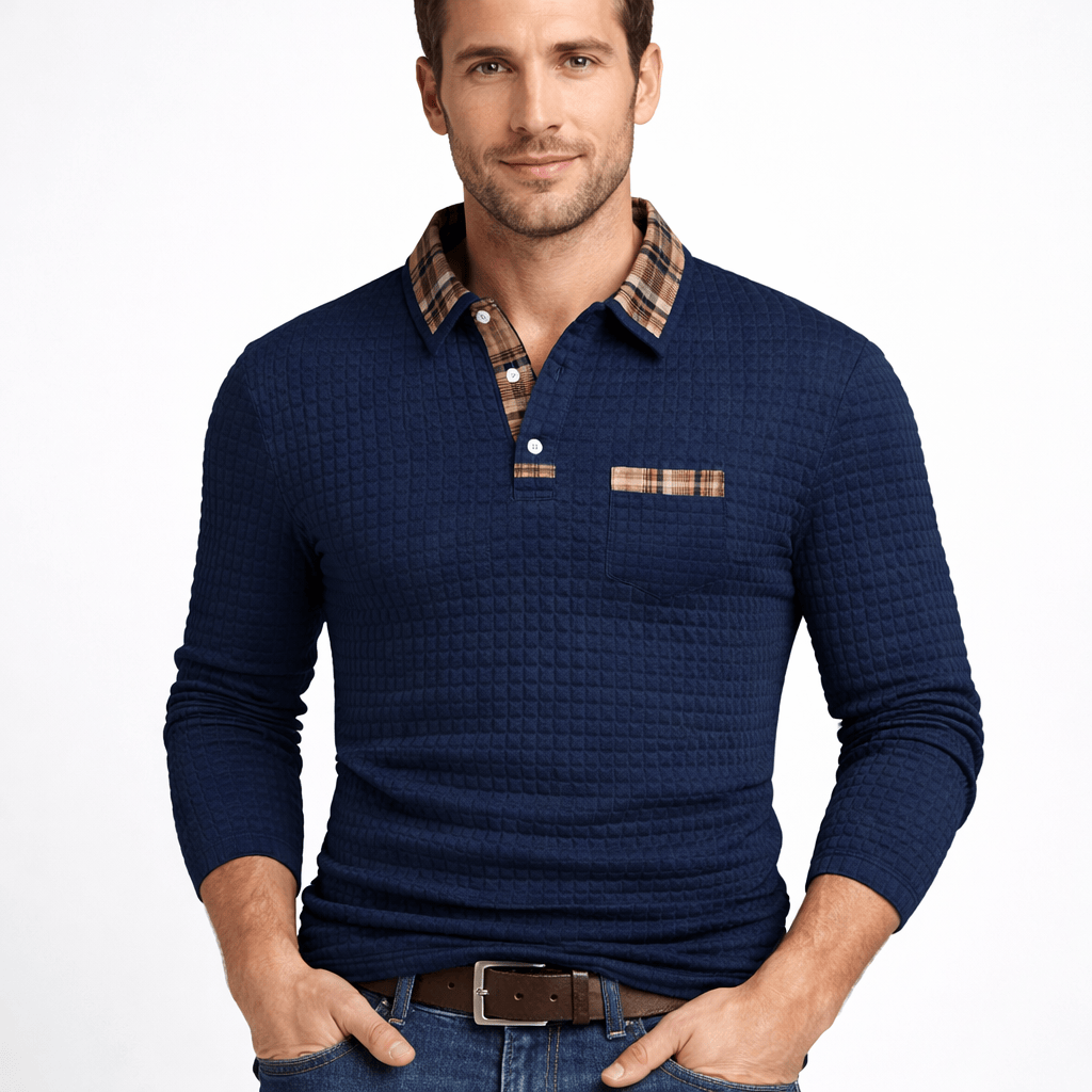 Kent Camden Dark Blue / S HUNTER Men's Casual Button-Down Shirt