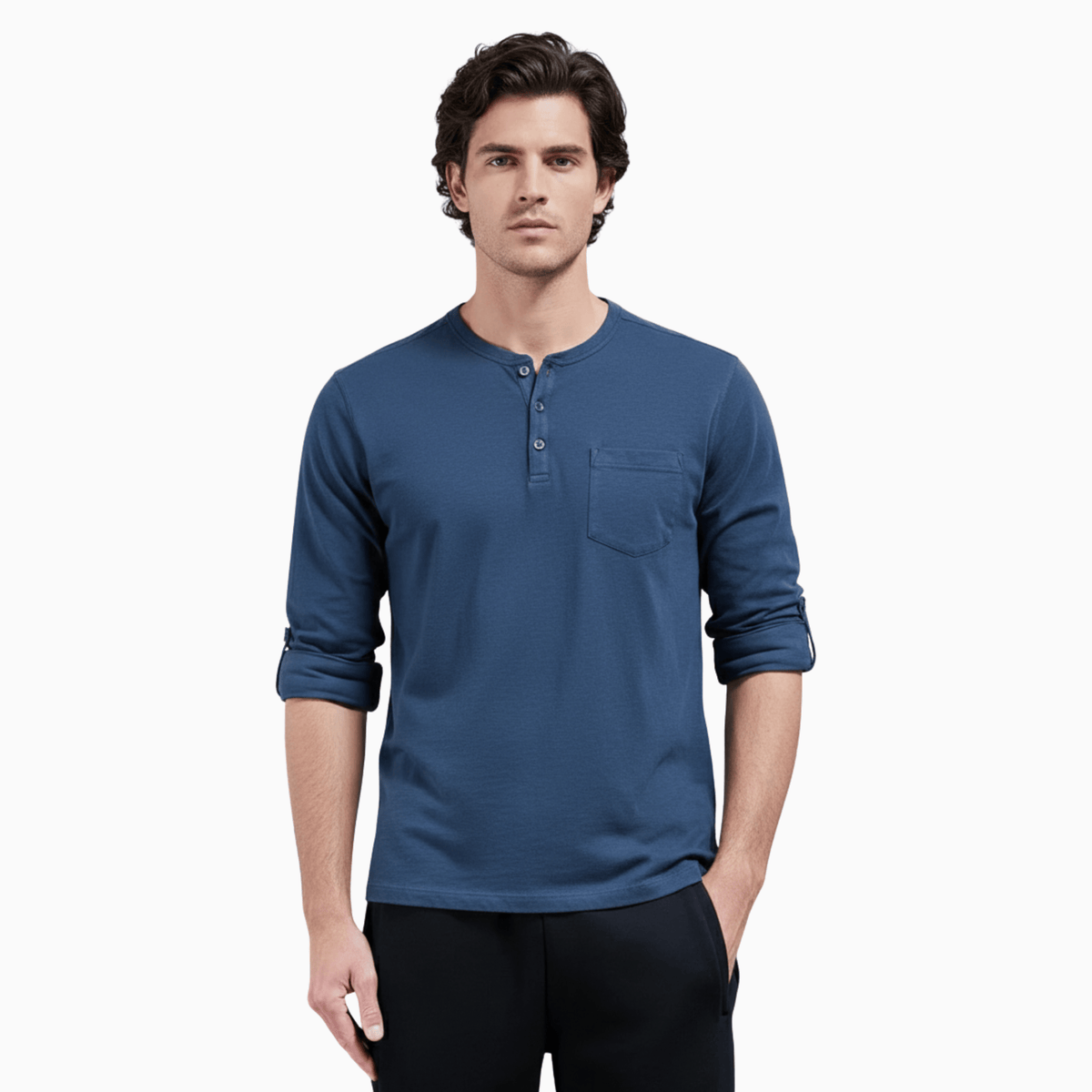 Kent Camden Dark Blue / S LEO Casual Cotton Linen Pants