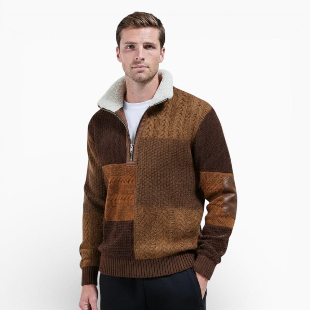 Kent Camden Dark Brown / S JAMES Regular-Fit Zip Jacket