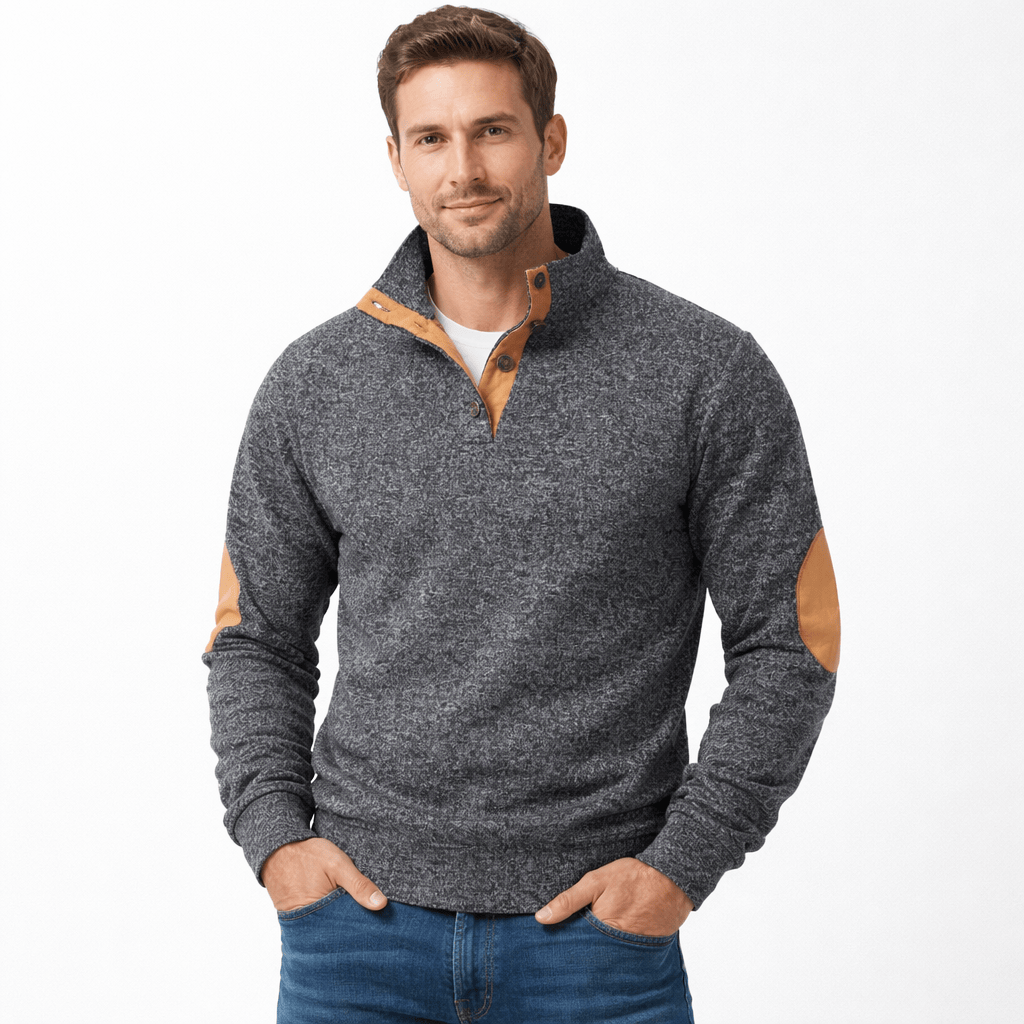 Kent Camden Dark grey / S ELI Regular Fit Patchwork Sweatshirt