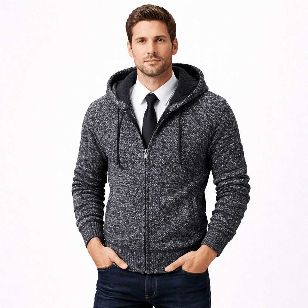 Kent Camden Dark grey / S SEBASTIAN Zipper Cardigan Hooded Regular Fit Sweater