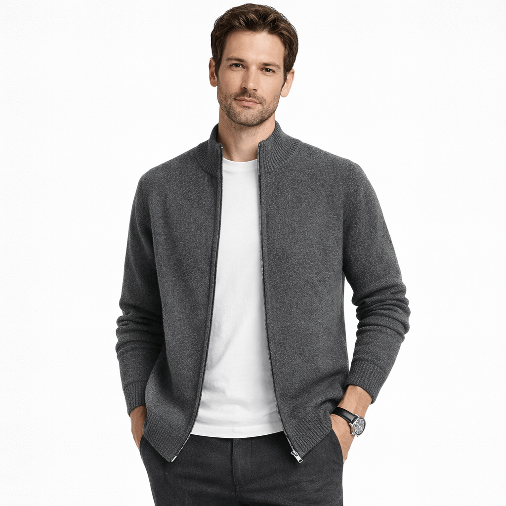 Kent Camden Dark grey / S SPENCER Casual Wool Zip Cardigan