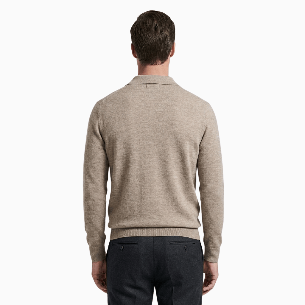 Kent Camden DYLAN Vintage Knitted Polo Shirt with Ribbed Cuffs