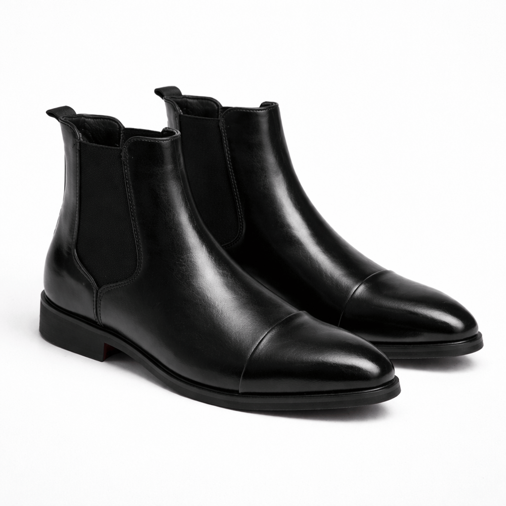 Kent Camden Ebony Black / 5.5 UK AIDEN Casual Boots with Square Heel and Pointed Toe