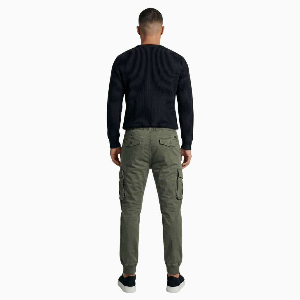 Kent Camden FREDDIE Cotton Cargo Pants with Zipper Pocket