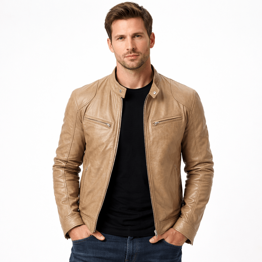 Kent Camden Gold / S STEEL Loose Outdoor Leather Jacket