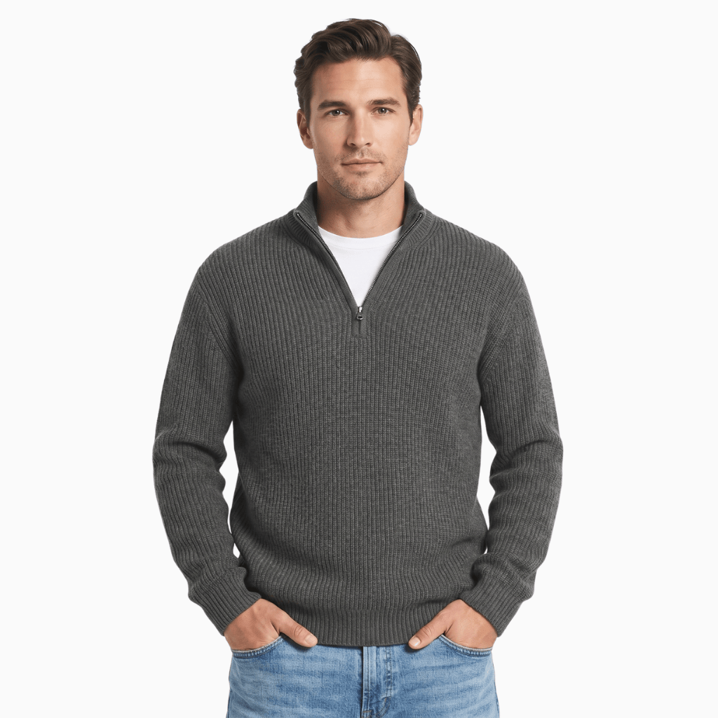Kent Camden Gray / S CHRIS Hooded Knitted Sweater Regular Fit Polyester
