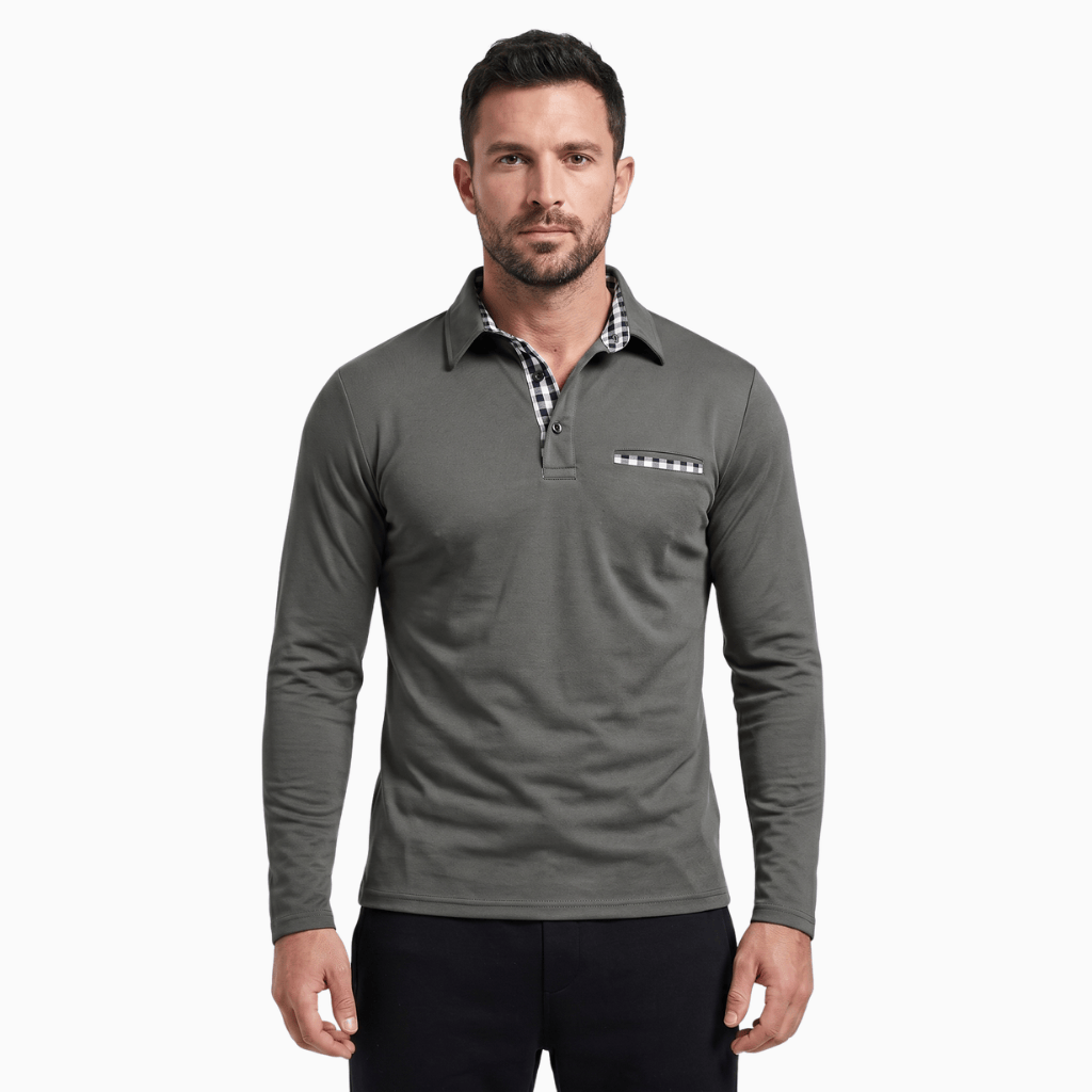 Kent Camden Gray / S REUBEN Breathable Loose Fit Polo Shirt
