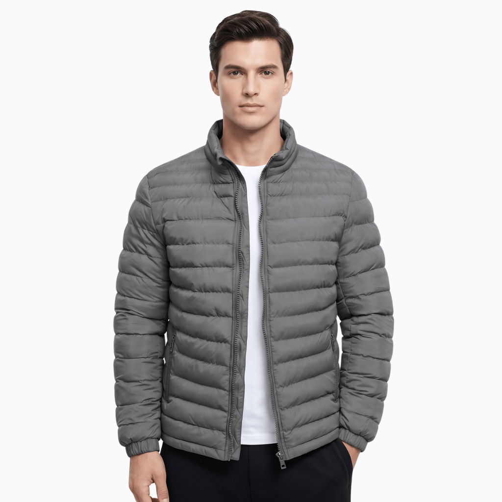Kent Camden Gray / S VAUGHN Stand-Up Collar Zipper Jacket