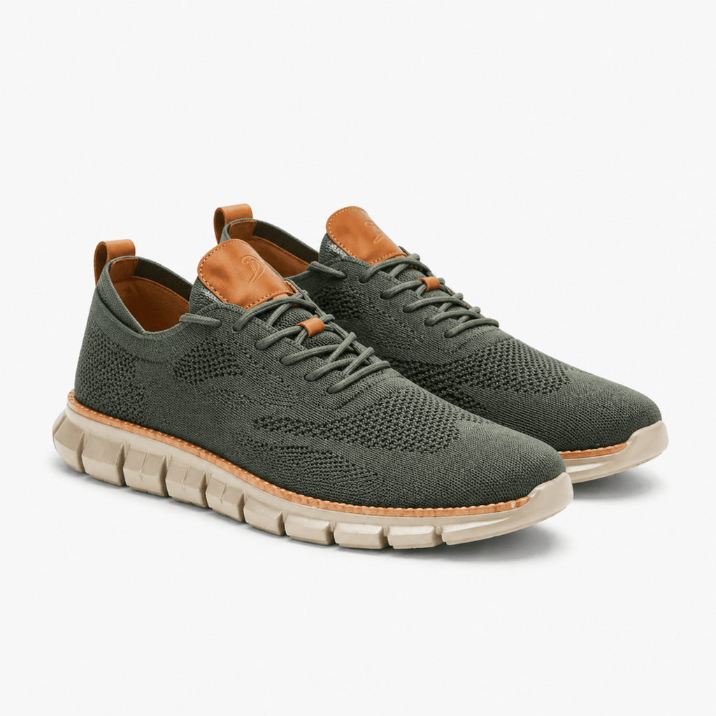 Kent Camden Green / 6 UK RILEY Mesh Lace-Up Sneakers