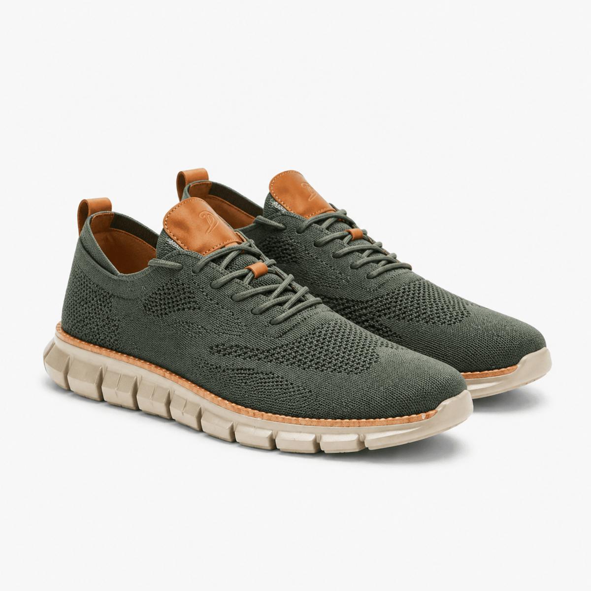 Kent Camden Green / 6 UK RILEY Mesh Lace-Up Sneakers