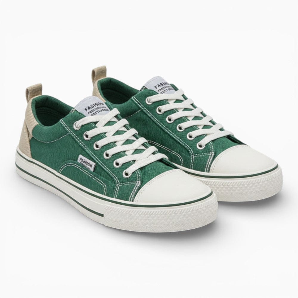 Kent Camden Green / 7 UK ARLO Breathable Canvas Lace-Up Shoes