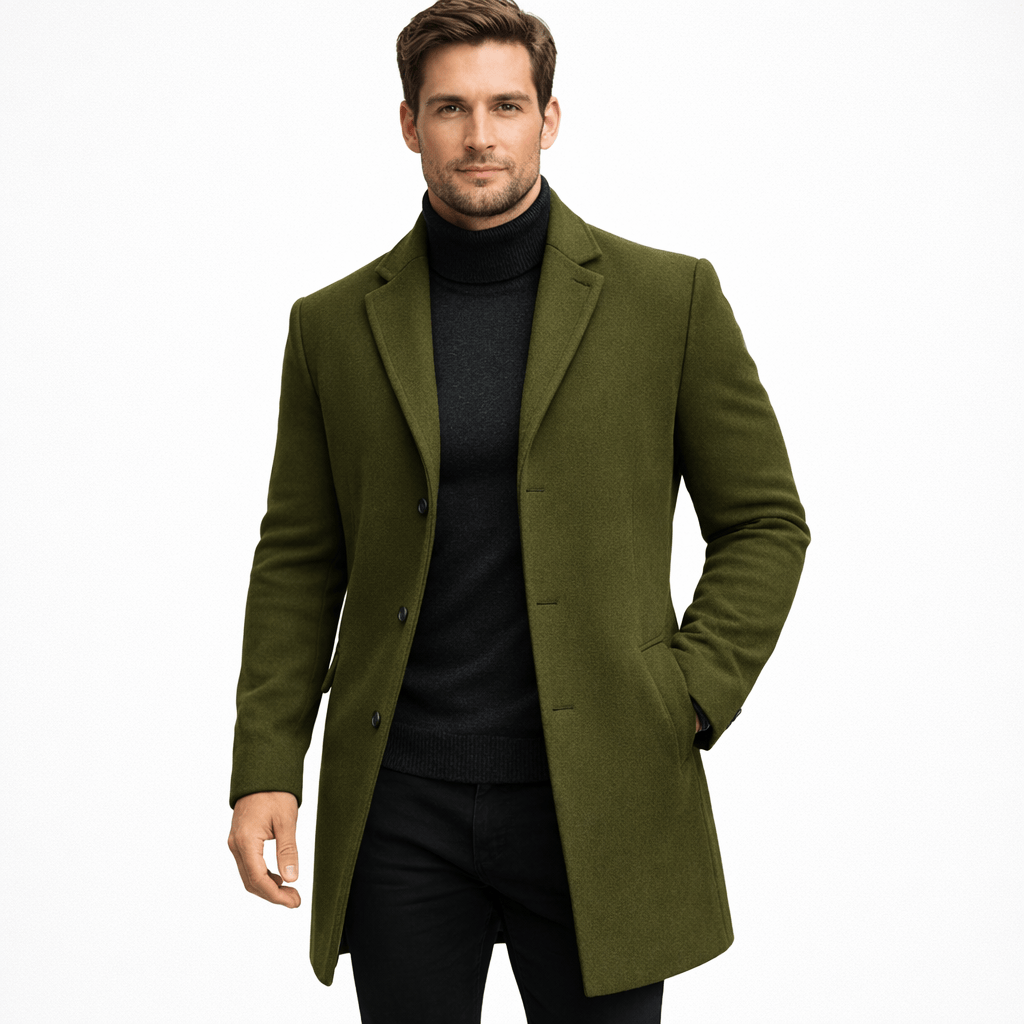 Kent Camden Green / S ARCHIE Casual Buttoned Coat