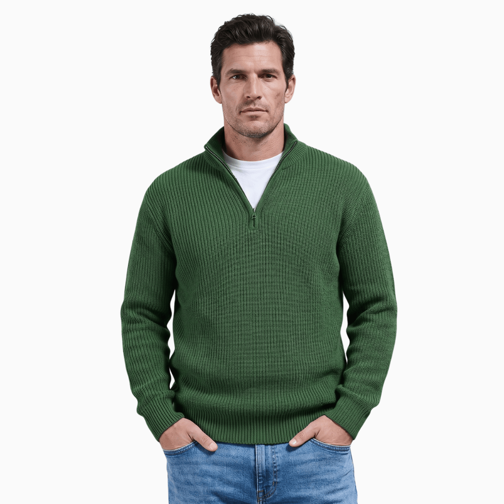 Kent Camden Green / S CHRIS Hooded Knitted Sweater Regular Fit Polyester