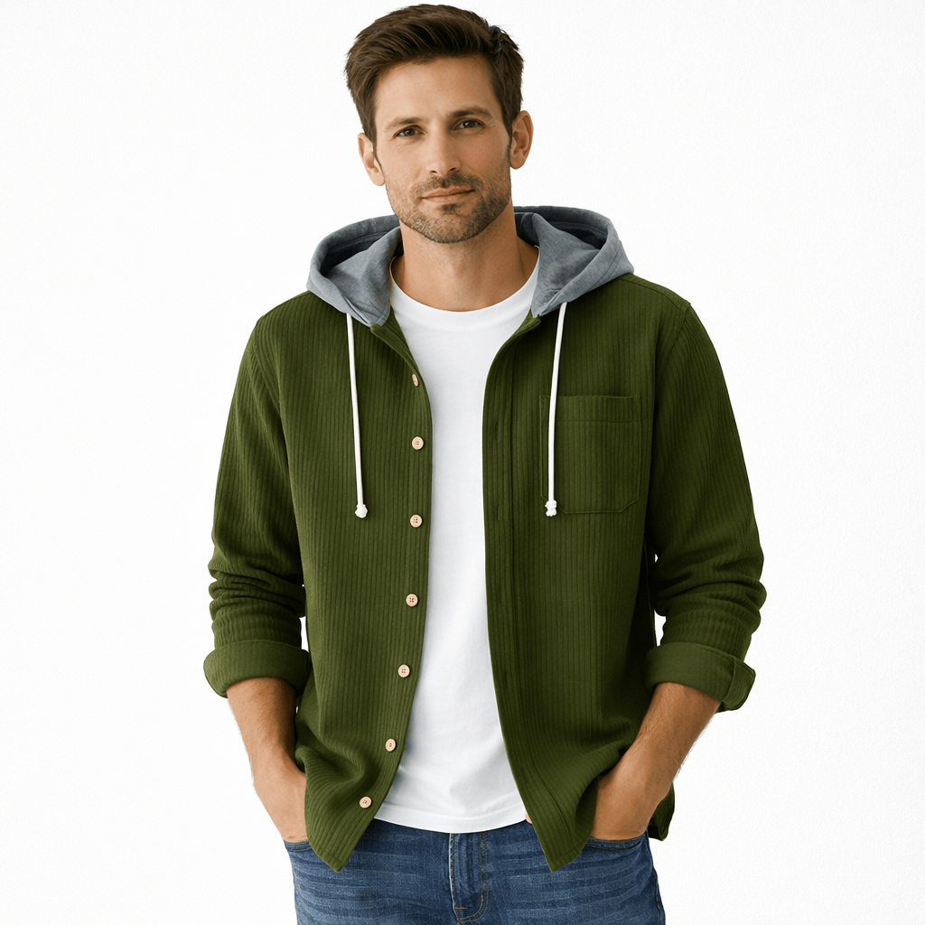 Kent Camden Green / S CHRISTOPHER Hooded Cotton Polyester Sweatshirt