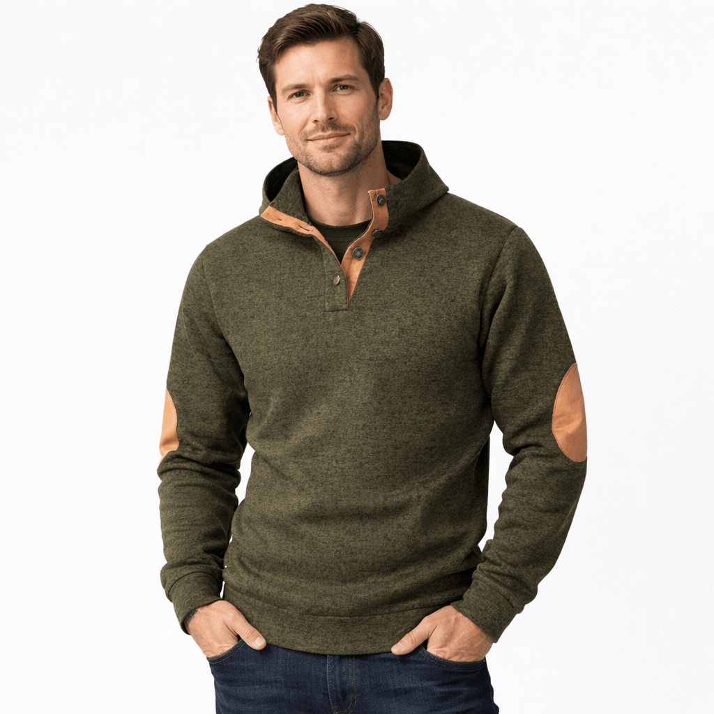 Kent Camden Green / S ELI Regular Fit Patchwork Sweatshirt
