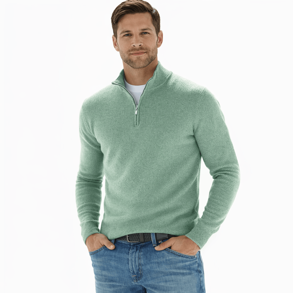 Kent Camden Green / S ERIC Slim Fit Wool Pullover