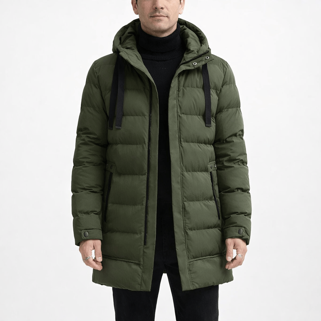 Kent Camden Green / S FRED Casual Zip-Up Hoodie