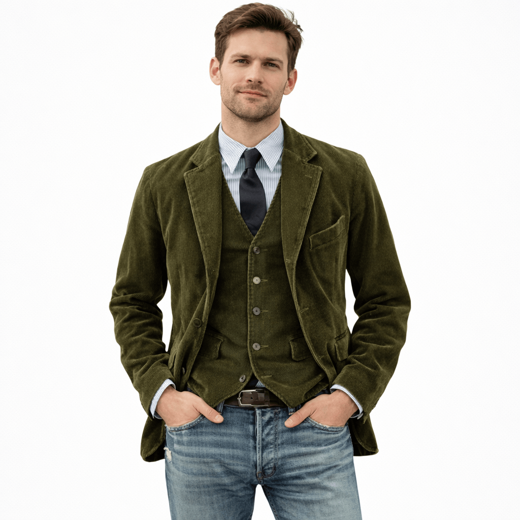 Kent Camden Green / S GUS Casual Polyester Blazer