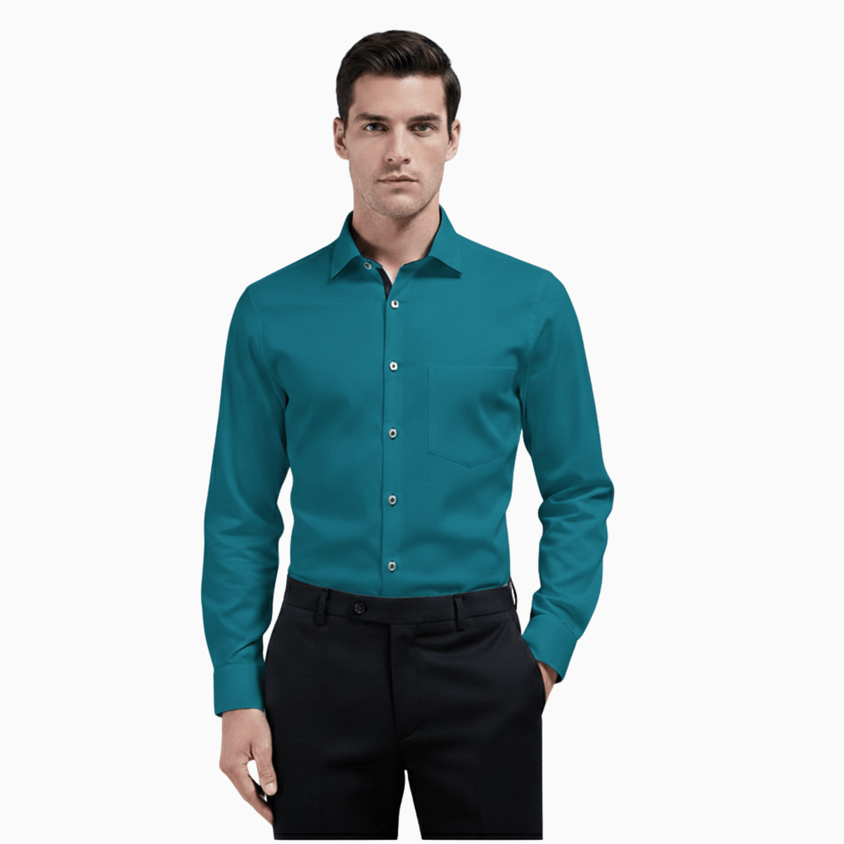 Kent Camden Green / S JAMES Casual Button-Down Shirt