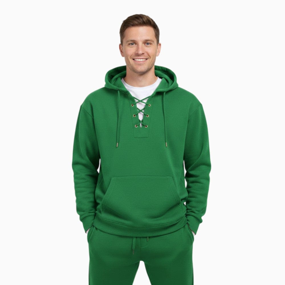 Kent Camden Green / S MATT Casual Hooded Sweatshirt Polyester Fleece