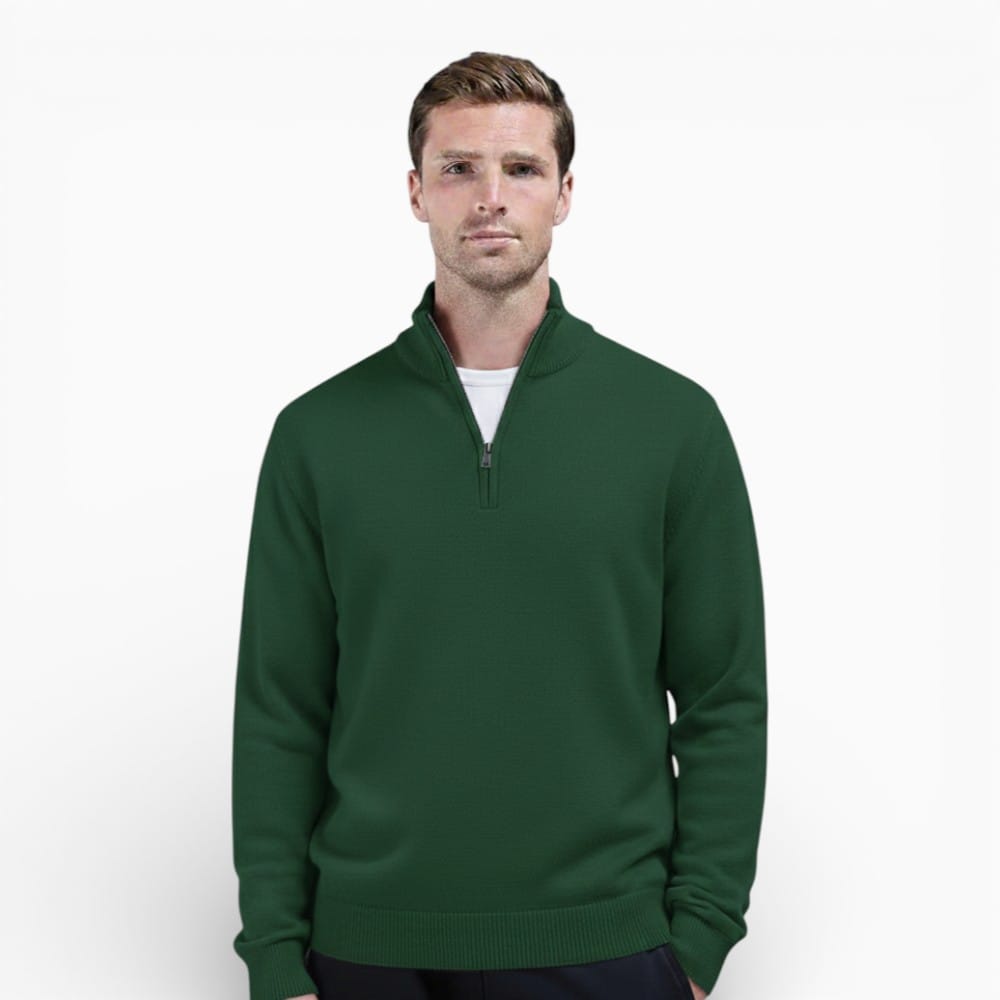 Kent Camden Green / S OLIVER Zip-up Cashmere Sweater
