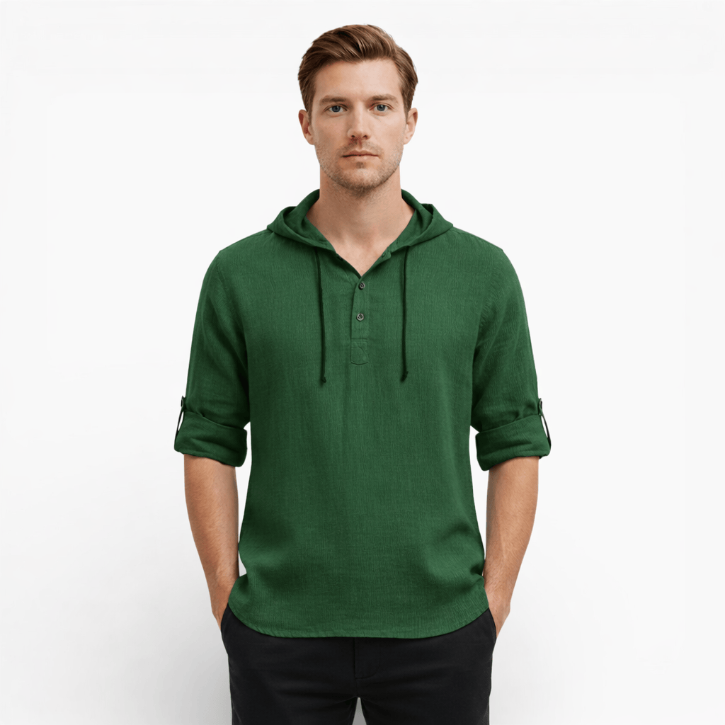 Kent Camden Green / S OSCAR Soft V-neck Hoodie T-shirt