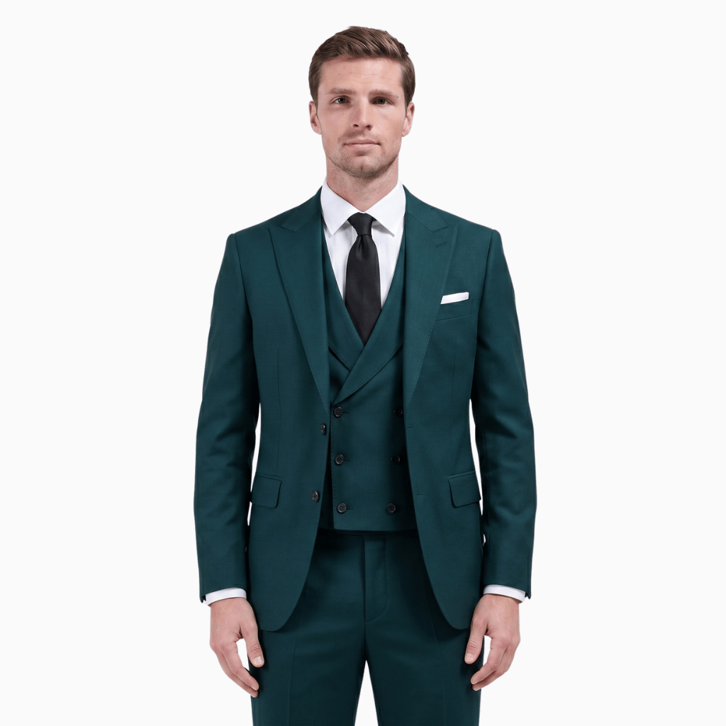 Kent Camden Green / S STORM Simple Suit Single-Breasted Polyester Viscose