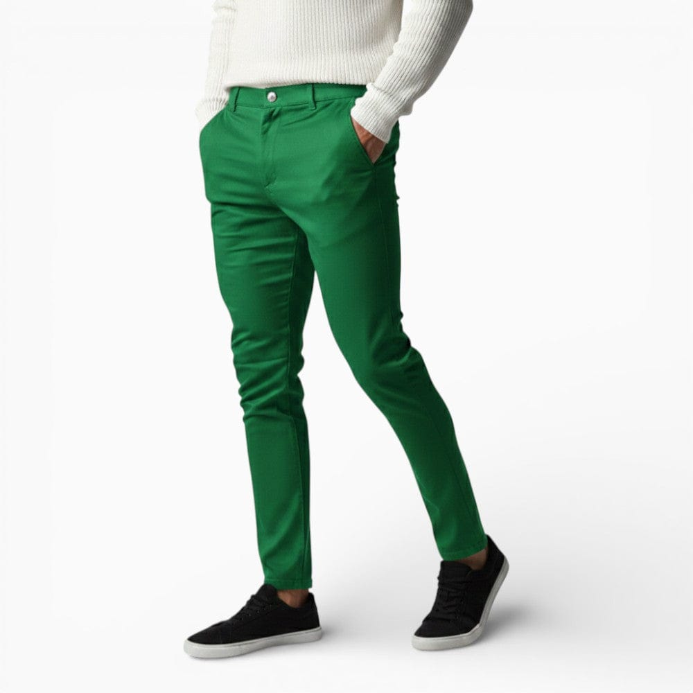 Kent Camden Green / XS DEAN Slim-Fit Casual Pants