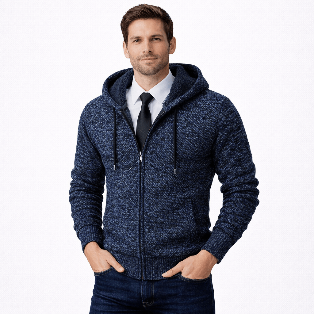 Kent Camden Grey Blue / S SEBASTIAN Zipper Cardigan Hooded Regular Fit Sweater